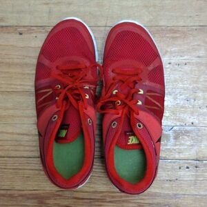Nike Mens Flex 2014 Run 642791-602 Red Lace Up Low Top Running Shoes siz…